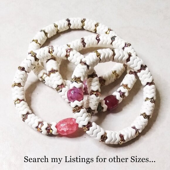 Petite Pink Spring Bracelet • Sexy + Simple Stretch Bangle • Everyday Wear - Picture 7 of 7